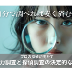 自分で調べれば安く済む？プロの探偵が明かす自力調査と探偵調査の決定的な差